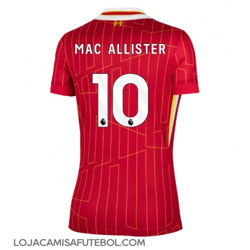 Camisa de Futebol Liverpool Alexis Mac Allister #10 Equipamento Principal Mulheres 2024-25 Manga Curta